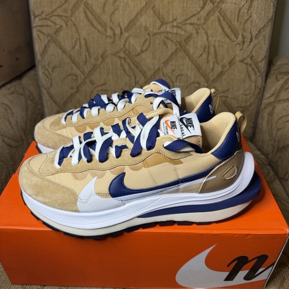Nike VaporWaffle Sacai Sesame Blue Void‎ Size 9M DD1875-200 Clean! W Box!